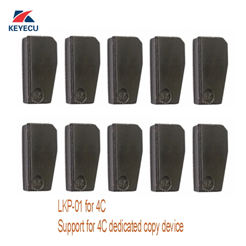 

KEYECU 10Pcs LKP-01 4C Copy Chip Car Key Transponder Blank Chip for 4C Dedicated Copy Device, Reuseable