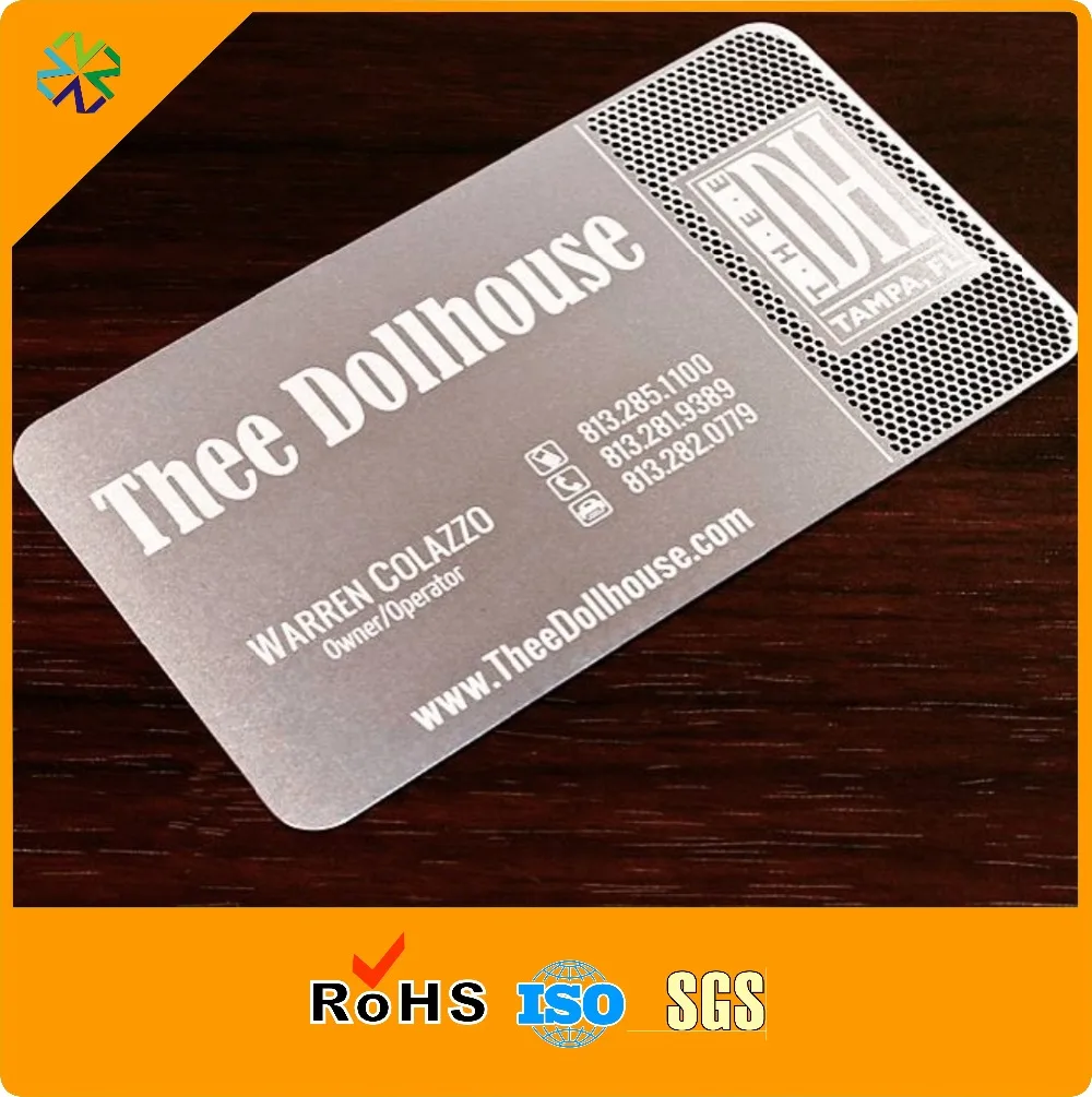 Metal Card Factory Supply Custom Logo Stainless Steel Metal