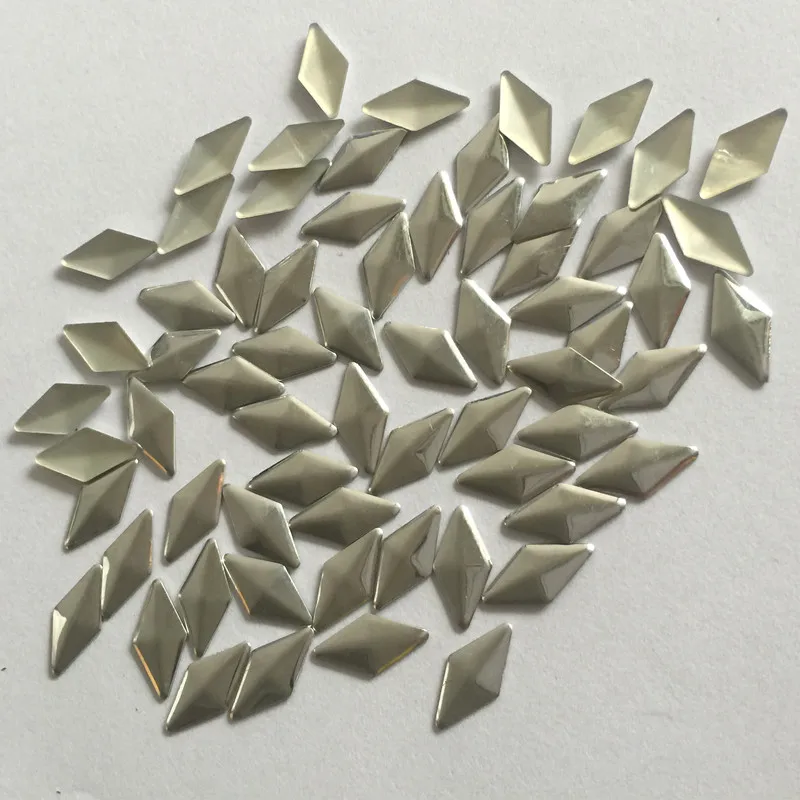 500pcs/lot 6*12mm Hotfix Rhombus Nailhead Hot Fix Rhinestuds Metal Studs Spikes Decoration Clothes Punk Rock DIY Spikes