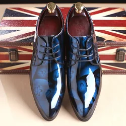 Chaussures plates en cuir pour hommes, chaussures en vogue pour hommes, haut de banquet formel, dames britanniques, rencontres provoqué, grands mètres