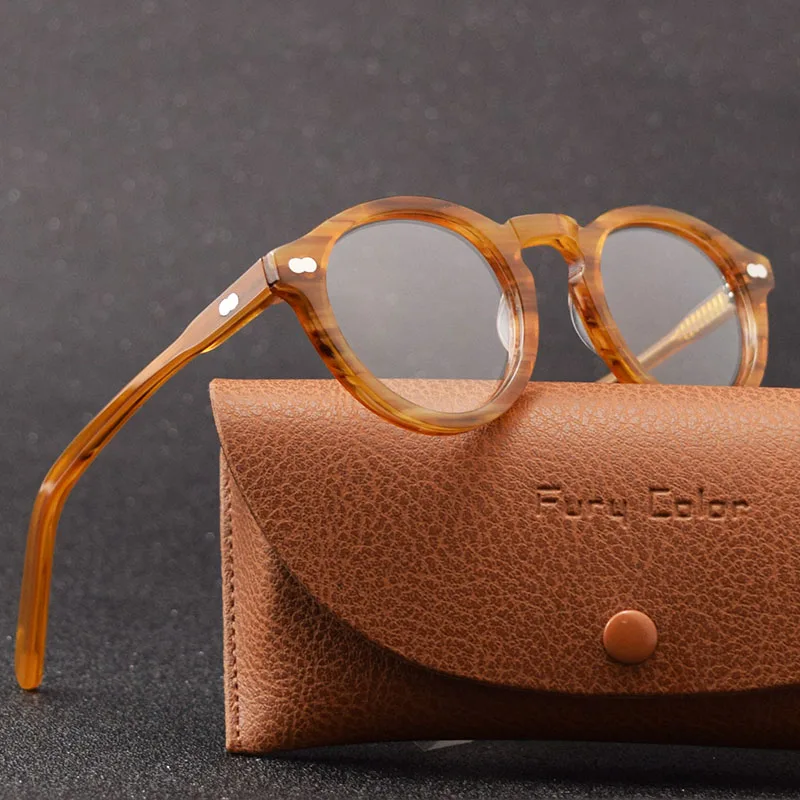 

Retro Round Small Acetate frame optical eyeglasses frame clear lens glasses frame women men myopia spectacles prescription frame