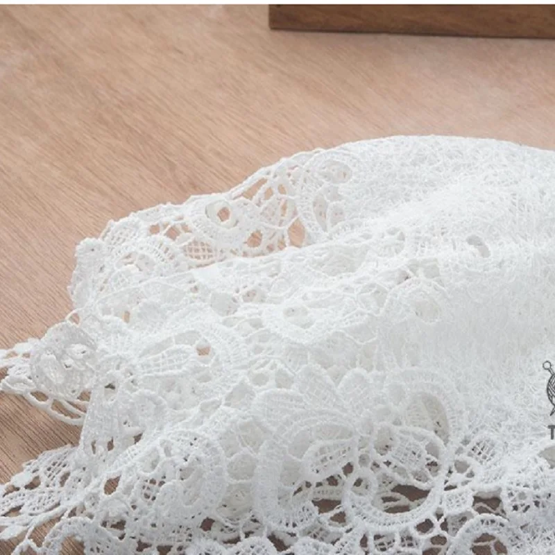 Hot sale Silk garment hem DIY water soluble fabrics Hollow out cloth Lace accessories white Black lace  party dresses