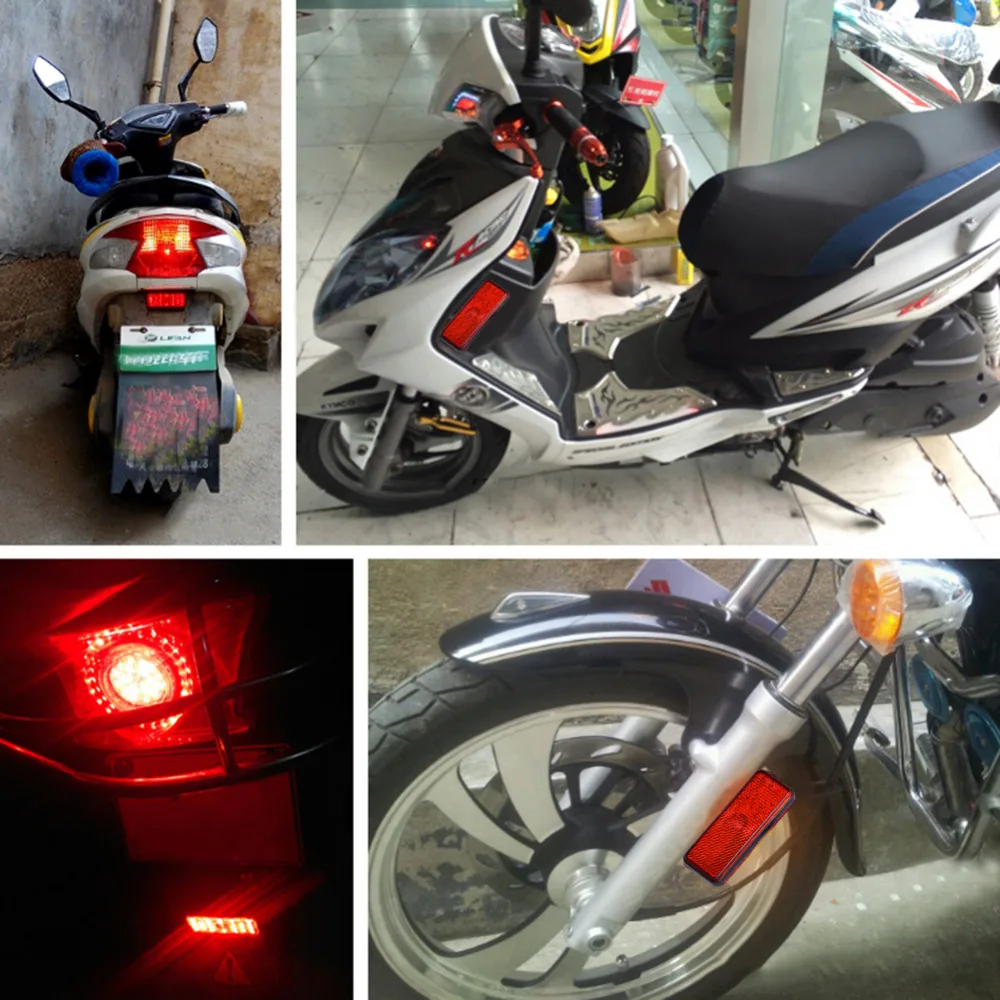 24LED Motorcycle Reflector Tail Brake Turn Signal Light Lamp Rectangle Car/ATV LED Reflectors/Truck Side Warning Lights image 5