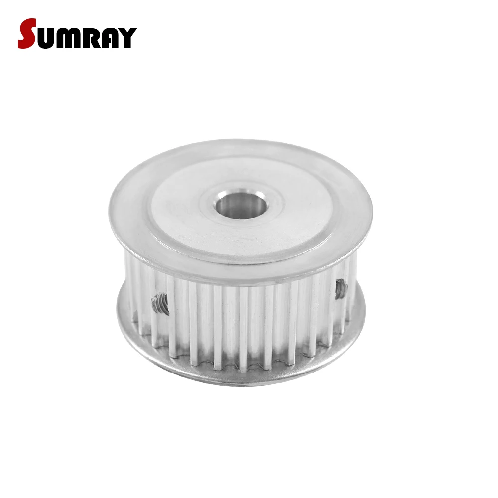 HTD5M 30T Tooth Belt Pulley 6/8/10/12/17/19/20/25mm Inner Bore 11/16/21/27mm Width Aluminium Pulley Wheel for CNC Machine