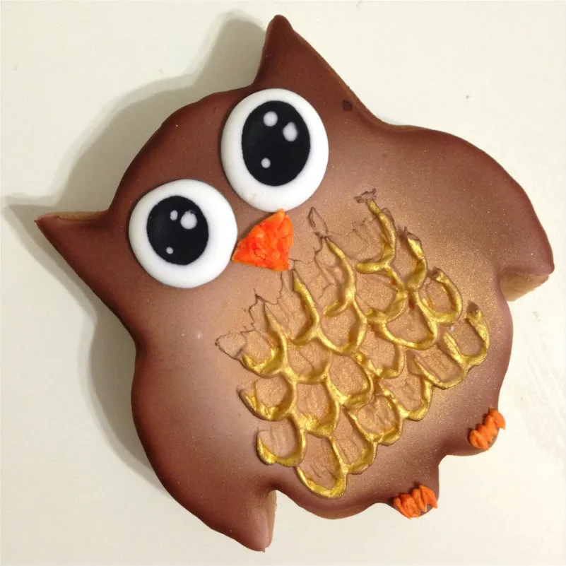 KENIAO Owl Cookie Cutter - 7.2 x 8.7 CM Woodland Animal Biscuit Fondant Bread Sandwich Mold - Stainless Steel