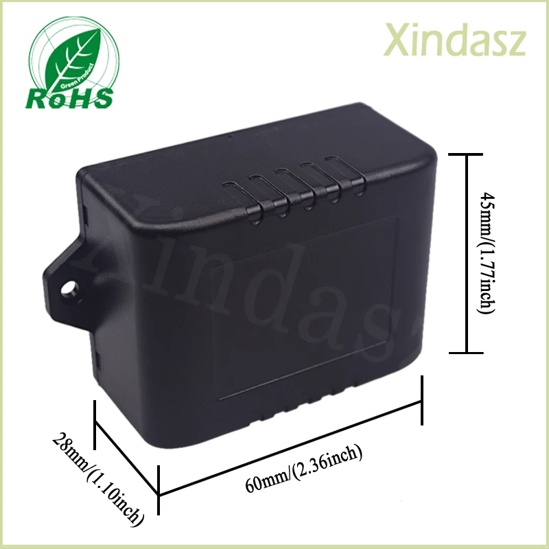 10pcs 60*45*28mm Plastic junction box balck white color case with wiring Shell PCB Case Universal housing for security