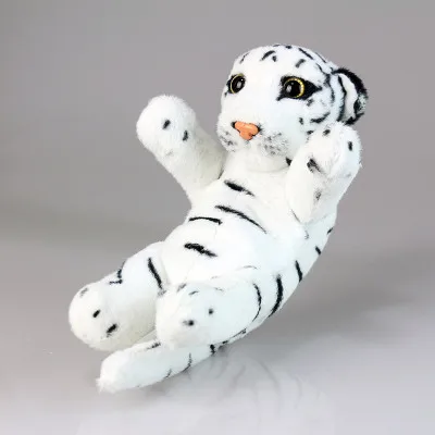 small plush simulation tiger toy high quality naughty white tiger doll gift about 16x9x21cm 2816