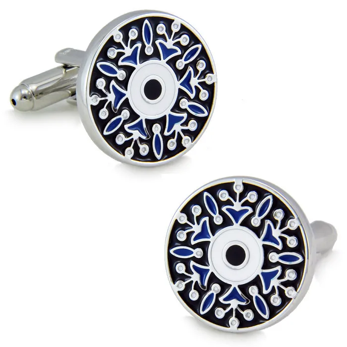 SPARTA High quality metal + Electroplating stoving varnish Snowflake pattern cufflinks men's Cuff Links + Free Shipping !!!