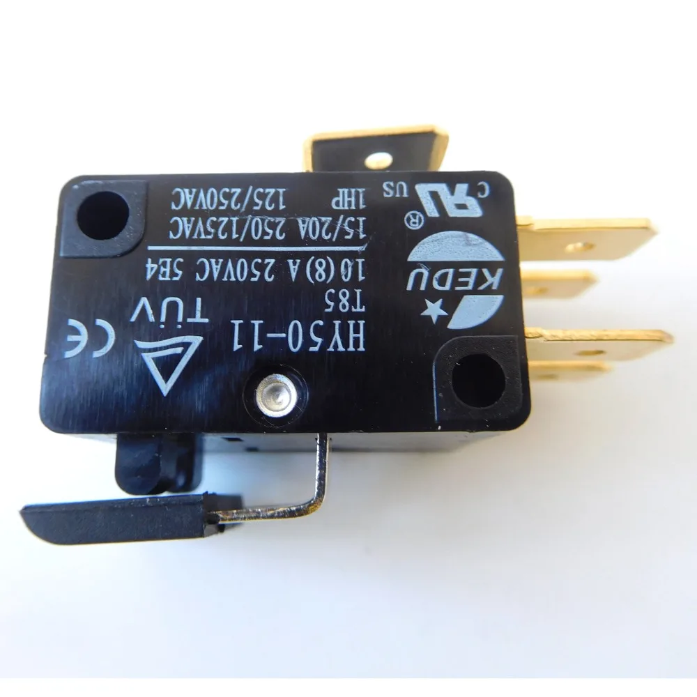 2Pcs KEDU HY50-11 125V/20A 250V/15A 1HP 6 Pin Electric Micro Switch Microswitches for Equipment and Appliances Tools