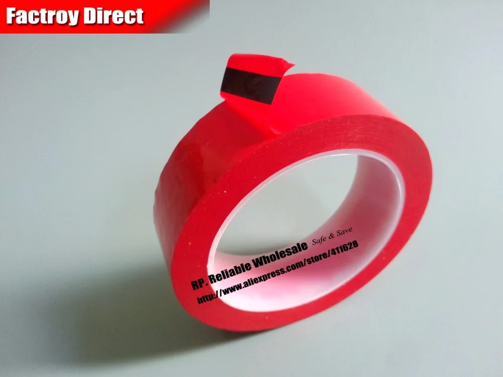 20mm*66Meter Red Single Face Adhered Insulating Mylar Tape for motors, Fireproof