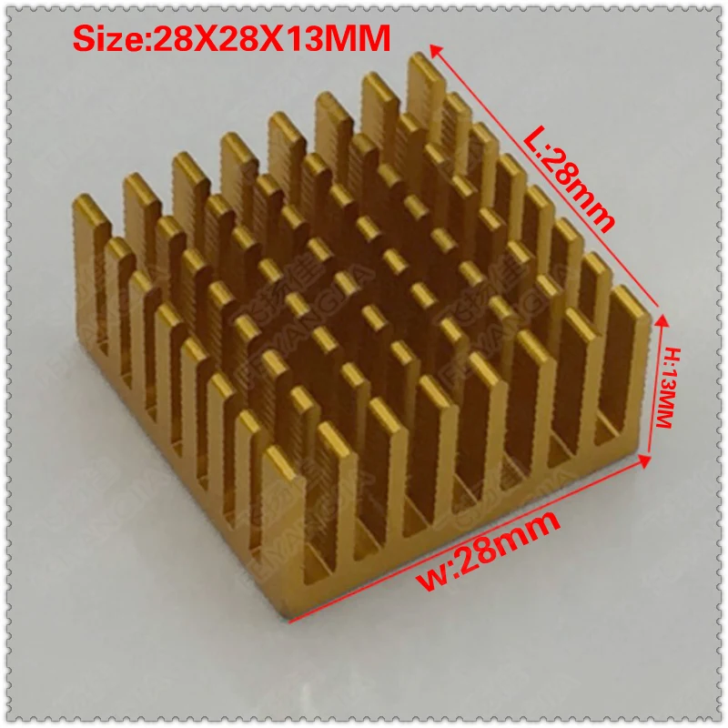 (Free shipping) 20pcs 28*28*13 mm Heatsink Cooling Fin Aluminum Heat Sink Radiator Cooler for LED, Power IC Transistor, PCB