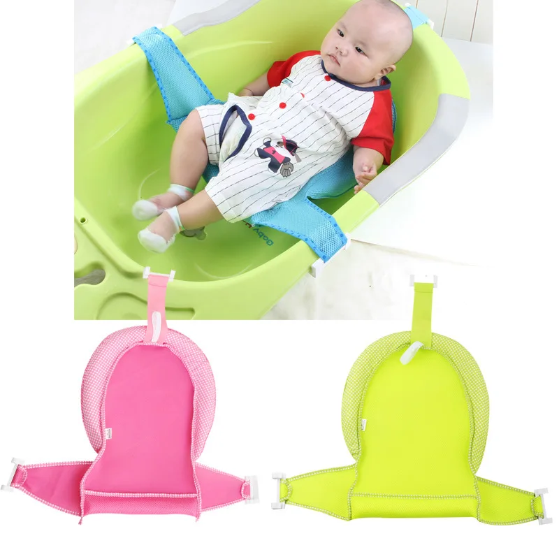 

Baby Shower Cushion Foldable Newborn Bathtub Pad Infant Portable Bath Tub Support with Clips Non-slip Baby Seat Baby Products