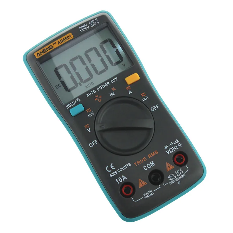 AN8000 AN8001 AN8002 AN8004 Portable LCD Digital Multimeter 6000 Counts Backlight AC/DC Ammeter Voltmeter Ohm Meter  Tester