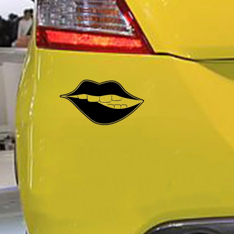 

16*8.6cm Cool and Sexy Biting Lips Car, Laptop Permanent Decal Sticker Beauty Temptation Body Car Stickers Decals