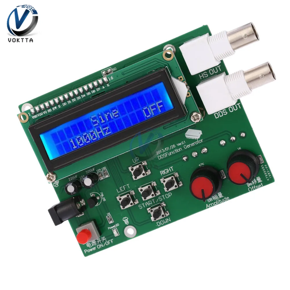 Generatore di segnali frequenza impulsi funzione DDS generatore di segnali modulo Kit fai da te sincronizzatore 1Hz-65534Hz con Display LCD