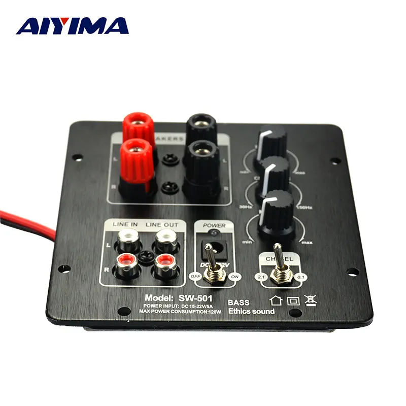 AIYIMA 2.1 Digital Subwoofer SMD Integrated Amplifier Audio Board Independent 2.0 Channel Output Home Sound Speaker Amplifier