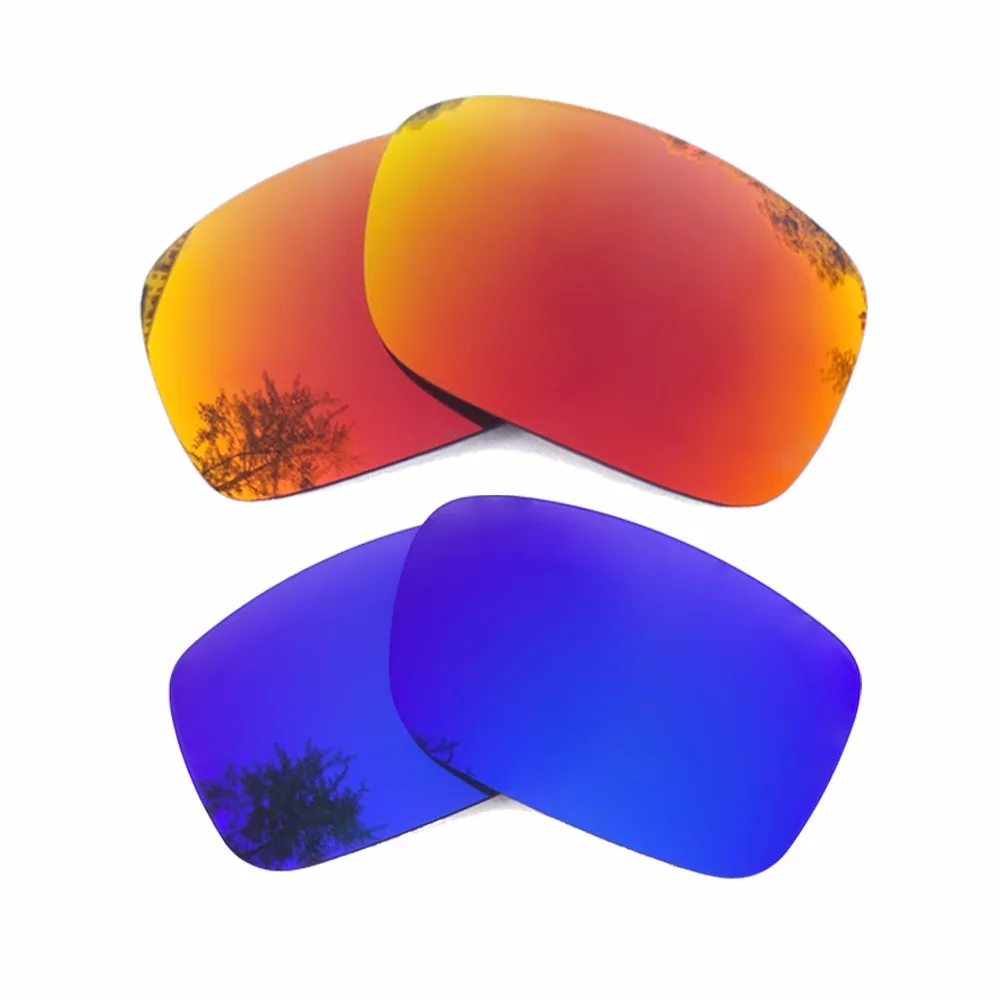 

Orange Red Mirrored & Purple Mirrored Polarized Replacement Lenses for Crankcase Frame 100% UVA & UVB