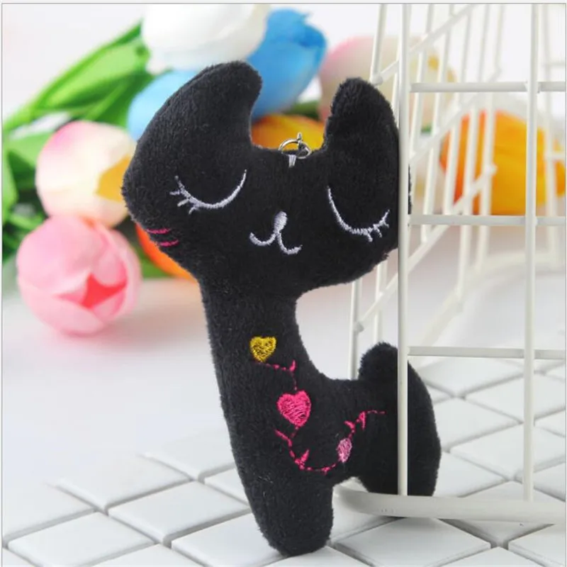 Cartoon Plush Mini Cat Plush Toy Cute Stuffed Animal Plush Pendant Toys For Girl  Holiday Party Gift