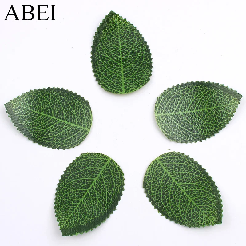 100pcs/lot Lifelike Leaf Artificial Green Leaves For Wedding Christmas Party Home Decoration DIY Accessory Fake Silk Leaf