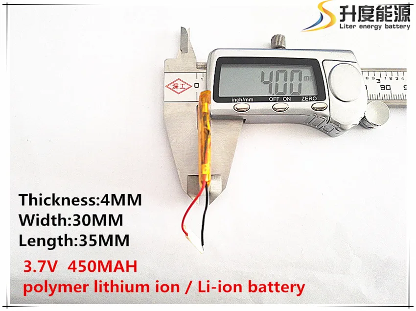 5pcs [SD] 3.7V,450mAH,[403035] Polymer lithium ion / Li-ion battery for TOY,POWER BANK,GPS,mp3,mp4,cell phone,speaker