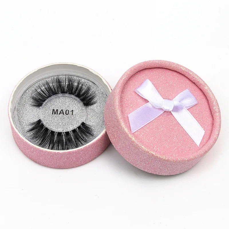 50 pairs 10styles individual mink lashes 3D eyelashes natural long invisible thin band stage free customize logo circle rose box