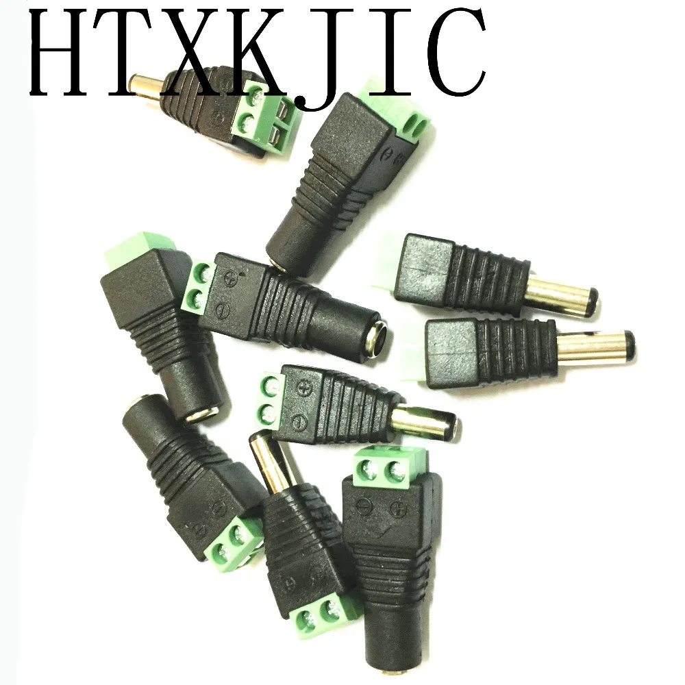 5 pair (10pcs) Coax Cat5 To Bnc DC Male + female Connector plug adapter Coax Av BNC UTP for CCTV camera Video Balun Connector