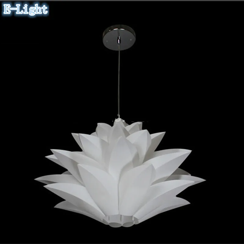 Lily Flower Pendant Light Material PVC 43/53CM Lotus Shape Fixture Pendent DIY Lampshade Bedroom / Shops LED Hanging Lamp