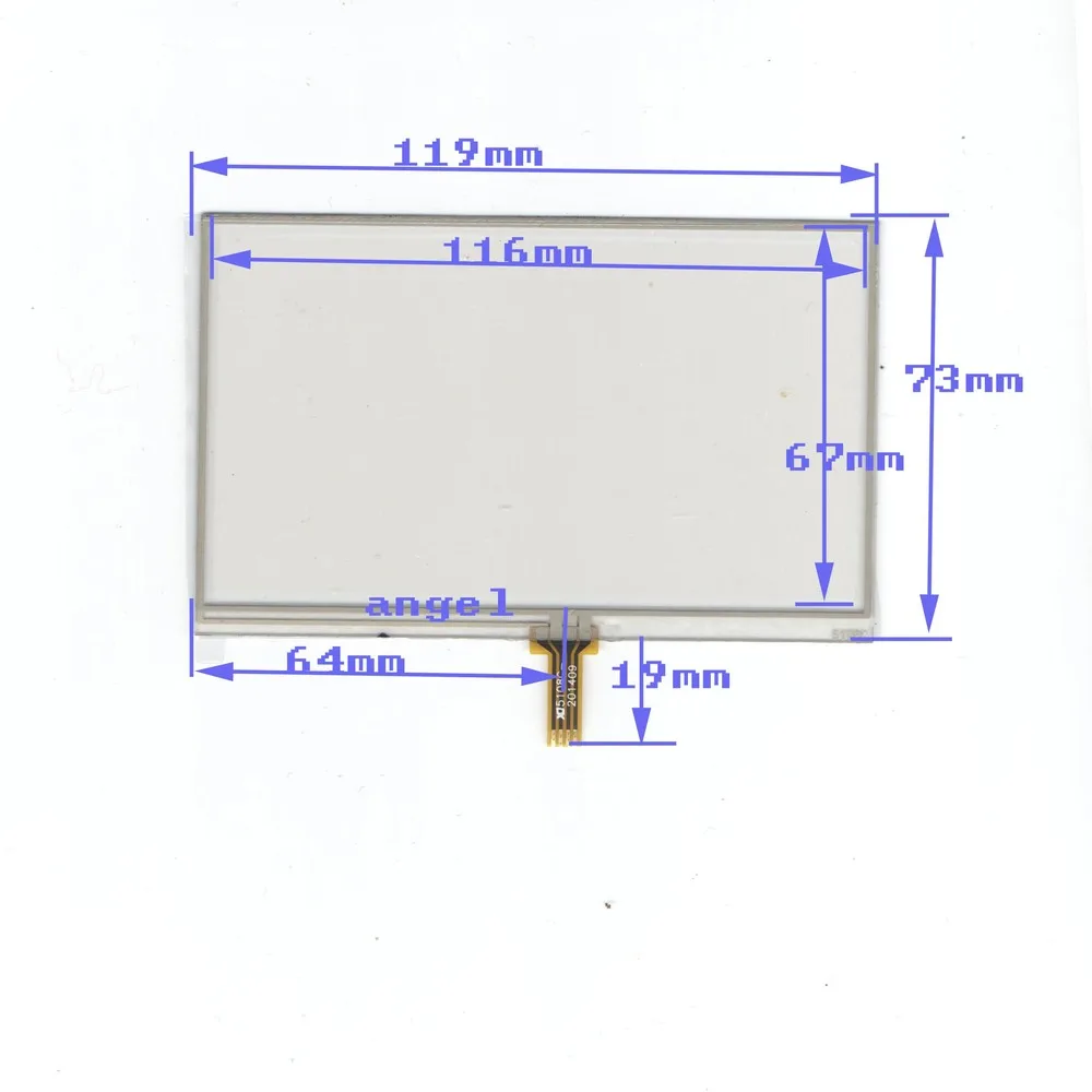 original new 5 inch 119 * 73 four-wire resistive touch screen handwriting external screen