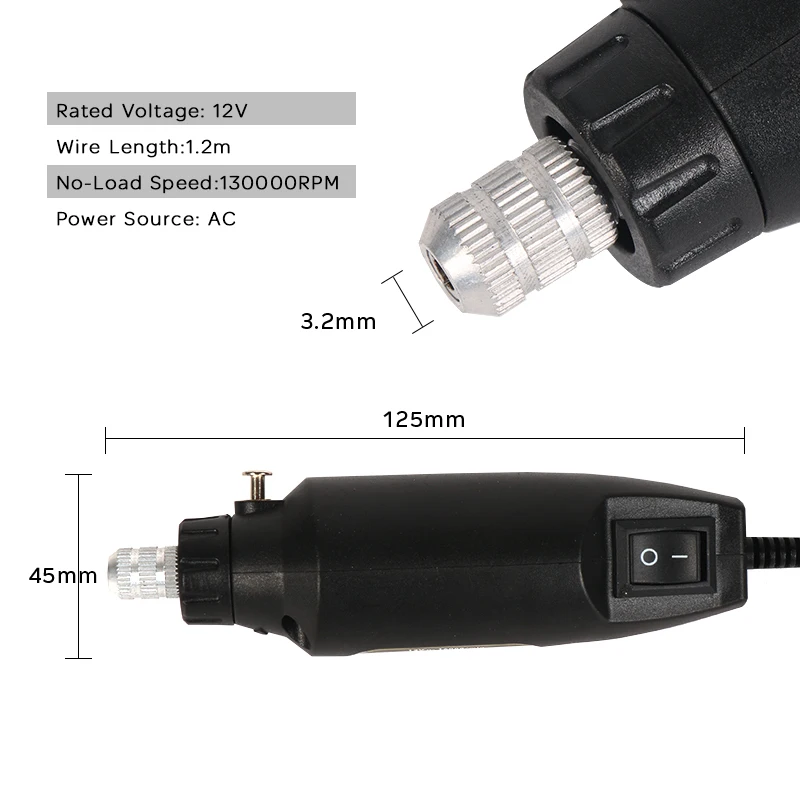 Tungfull Power Tools DIY Woodworking Dremel Style Engraver Electric Power Tools Accessories Mini Drill For Dremel Mini Grinder