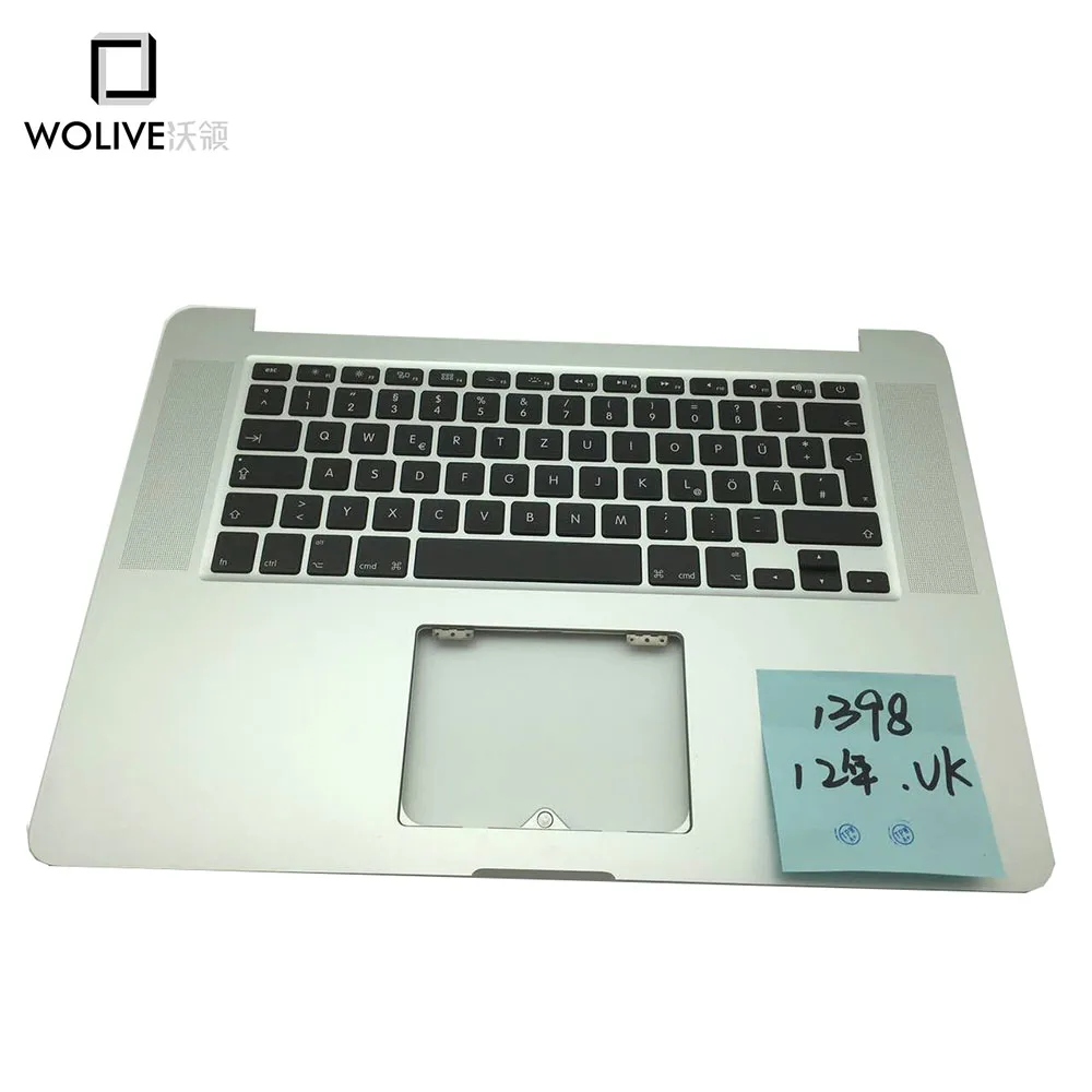 

New Topcase For Macbook Pro Retina 15.4'' A1398 2012 Palmrest with UK keyboard without touchpad