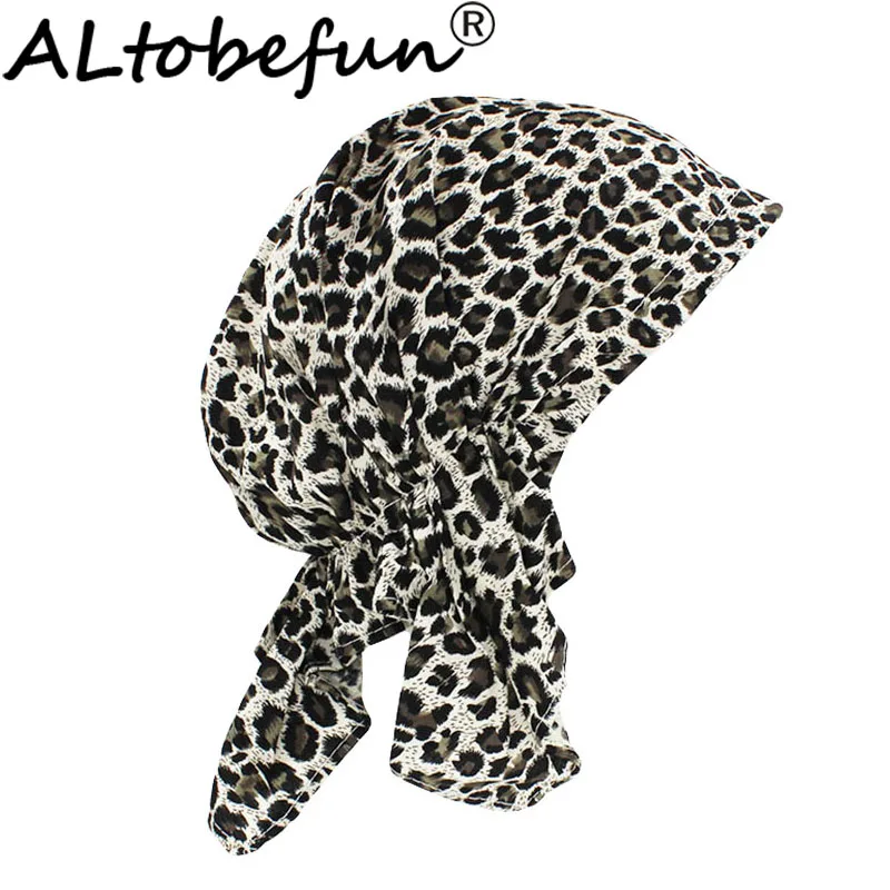 ALTOBEFUN Lady Rural Caps Classical Women Bandanas Girl Hip-hop Stretchy Turban Cap Female Headwear Chemo Hat Polyester BD009