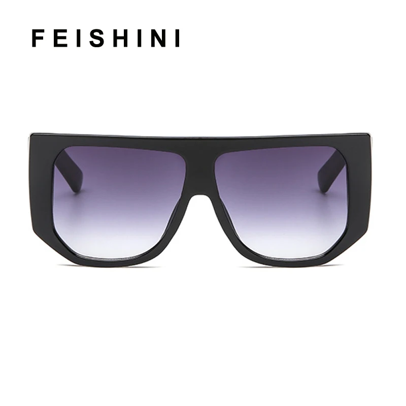 FEISHINI Stars Shine Plastic Frame Festival Celebrity Shield Oversized Sunglasses Ladies 2021 Fashion Women Glasses UV Protector