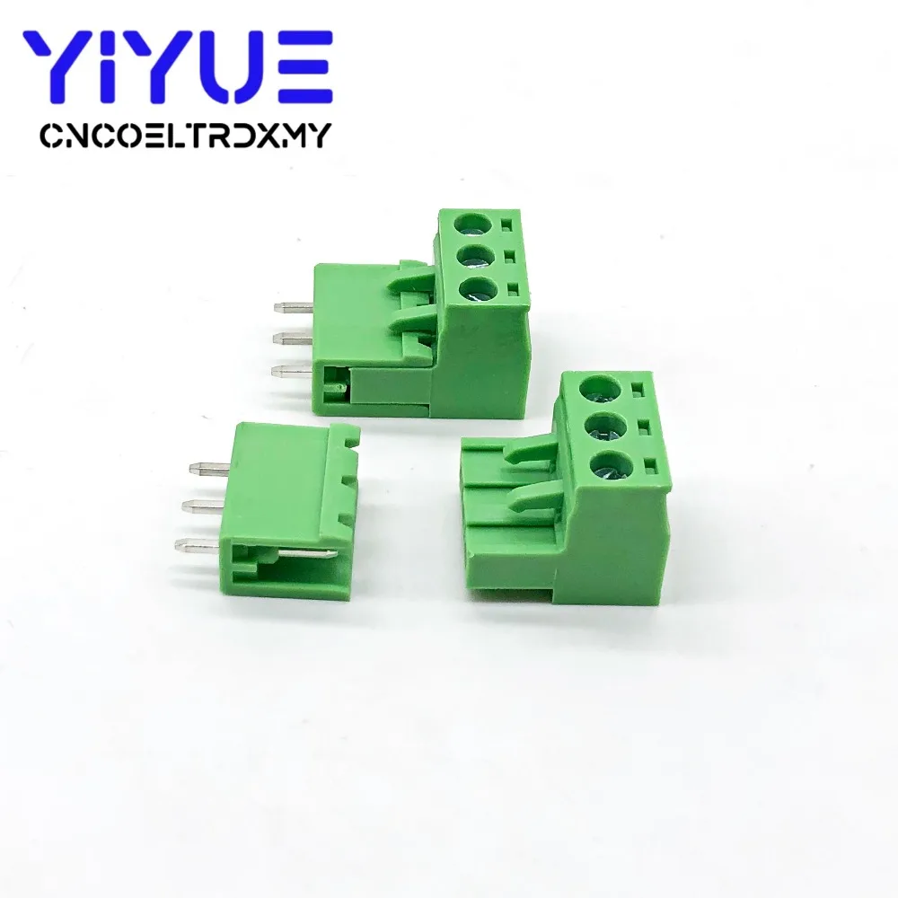 10 sets 5.08 3pin Terminal plug type 300V 10A 5.08mm pitch connector pcb screw terminal block