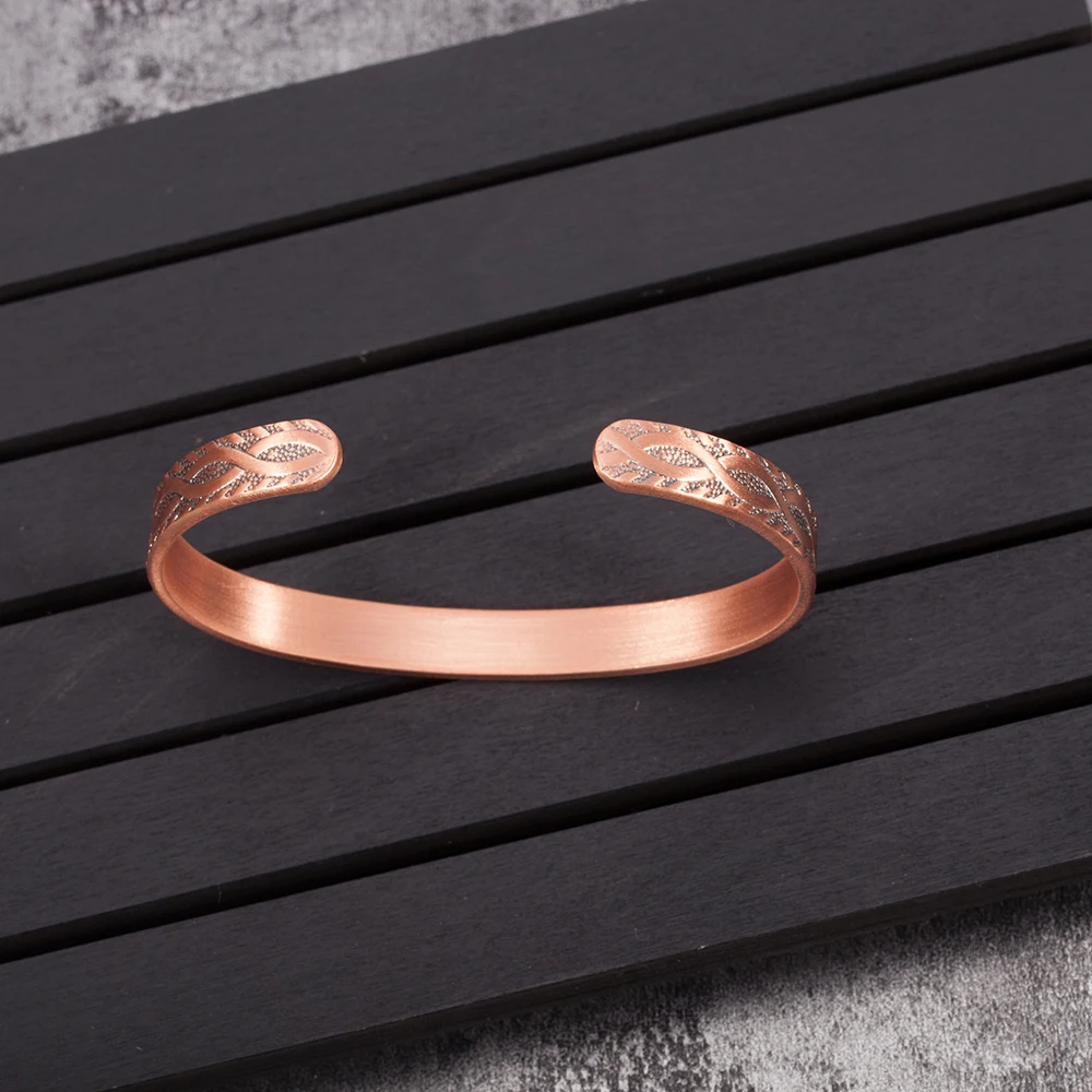 Vinterly Adjustable Cuff Rings Bracelet Magnetic Pure Copper Jewelry-set Infinite Love Women Health Energy Magnetic Jewelry Sets