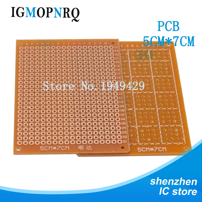 10Pcs high quatity!! new Prototype Paper Copper PCB Universal Experiment Matrix Circuit Board 5x7cm