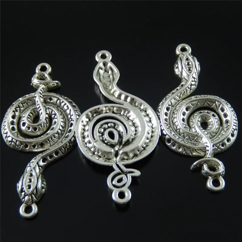 Wholesale 10pcs/lot Vintage Alloy Snake Charms Necklace Pendant Bracelet Connector Jewelry Findings  Creative AU37771