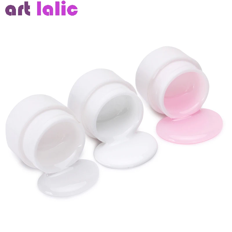 Verhéritage à ongles en gel UV pour extension, disponible en 3 couleurs, rose, blanc, clair, N64.