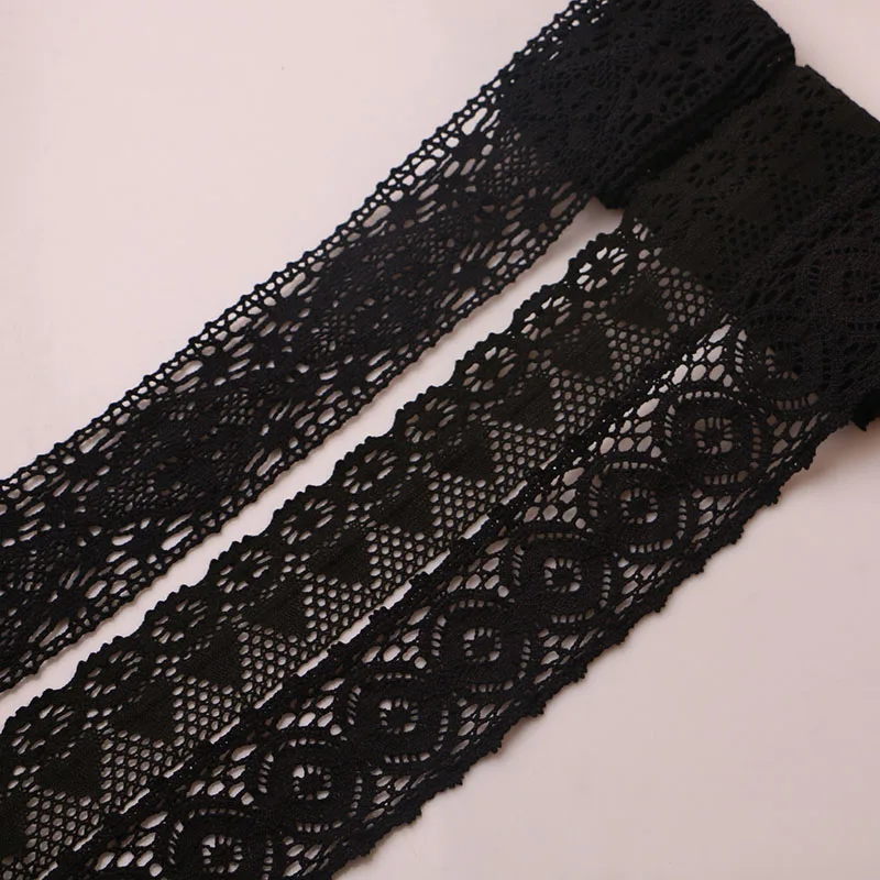 7CM 1 yards high qualit black lace cotton lace sewing Home Furnishing garment accessories DIY material