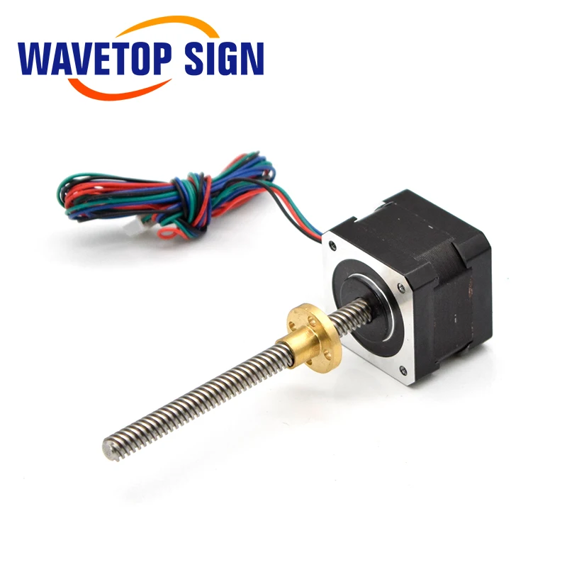 WaveTopSign Nema17 محرك متدرج مع T8 برغي الرصاص 8 مللي متر 100 مللي متر 42 محرك 42BYGH محرك طابعة ثلاثية الأبعاد مع برغي للطابعة ثلاثية الأبعاد.