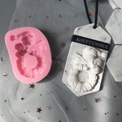 Silicone Animal Molds Christmas Bear Rings Silicone Soap Decorations Mold Fondant Molds Forms Candle Aroma Stone Moulds PRZY 001