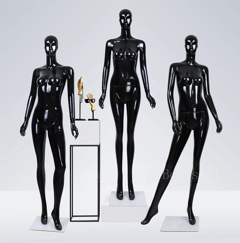 Fashionable Style Full Body Black Mannequin Fiberglass Model Hot Sale