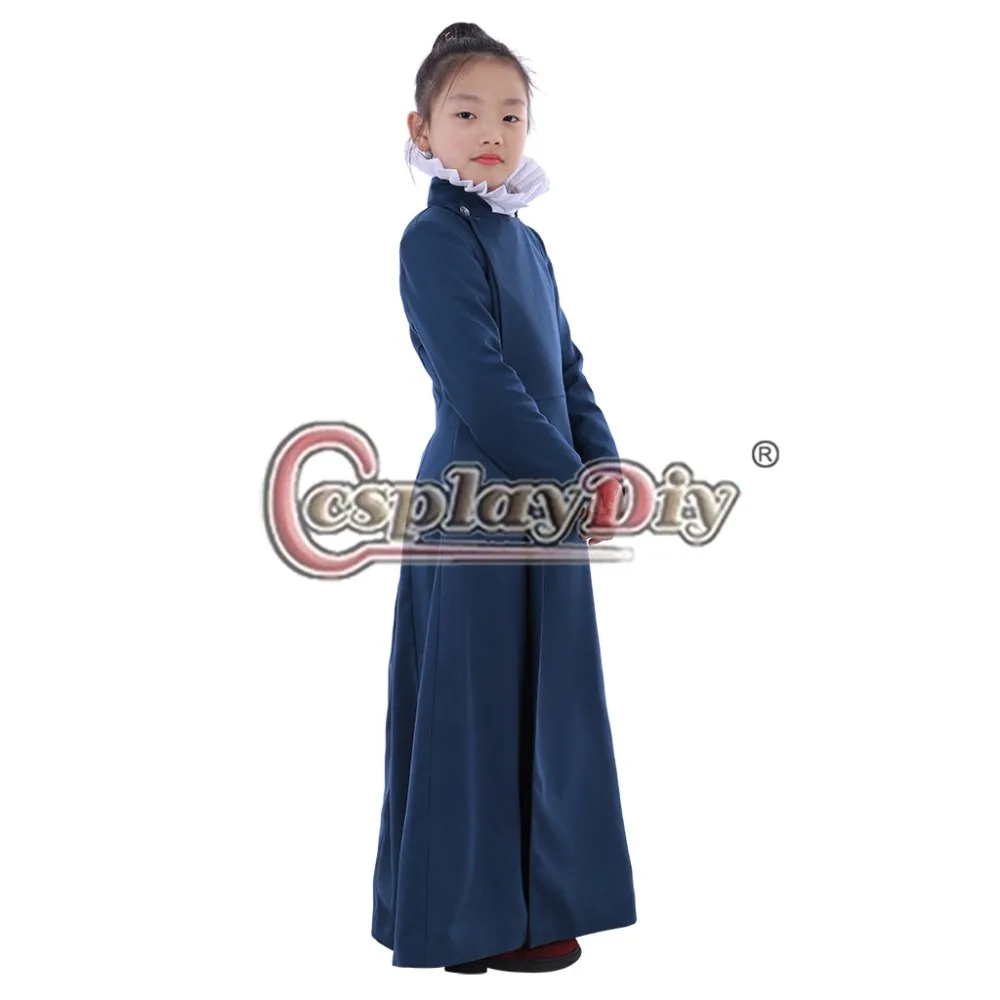 Cosplaydiy Custom Made Child Kids Pure Red Blue Choir Cassock Cosplay Costume Robe Pastors Cassock With Whit Tie L320