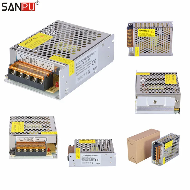 SMPS 100W 12V 8A Switching Power Supplies Drivers 220V 230V AC-DC Transformers for LED Strip IP20 Full Container Load Wholesale