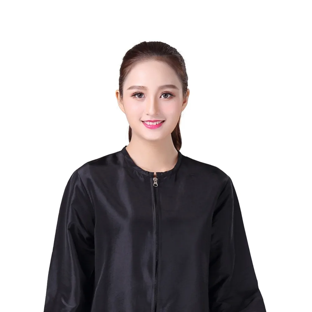 Professional Salon Smock Stylist Jacket Cosmetology Uniform Zipper Hairdressing Cape Beauty SPA Guest Client Kimono Gown Cloth