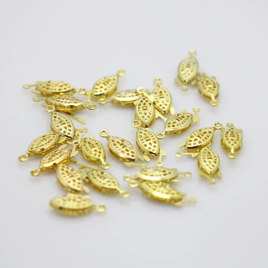 5PCS Gold-Color Fittings Clasp For Accessory Metal Reticular Hardware Ornaments Machining Parts Hot wholesale Snap Girl Jewelry