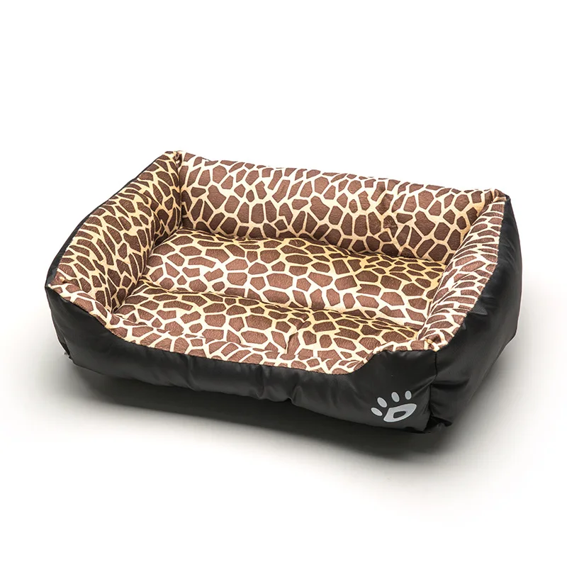 Fashion Pet Sofa Dog Beds Waterproof Bottom Soft Warm Cat Bed House Leopard Tiger Pattern Kennel  Breathable Pet Nest cama perro