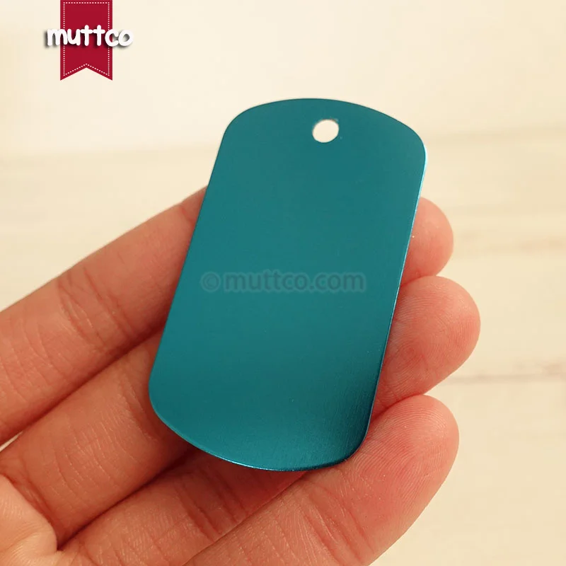 20 ピース/ロットレーザー刻ま犬猫名タグ空白の金属ダブルサイド軍事税関犬idタグ 10 色dit-027