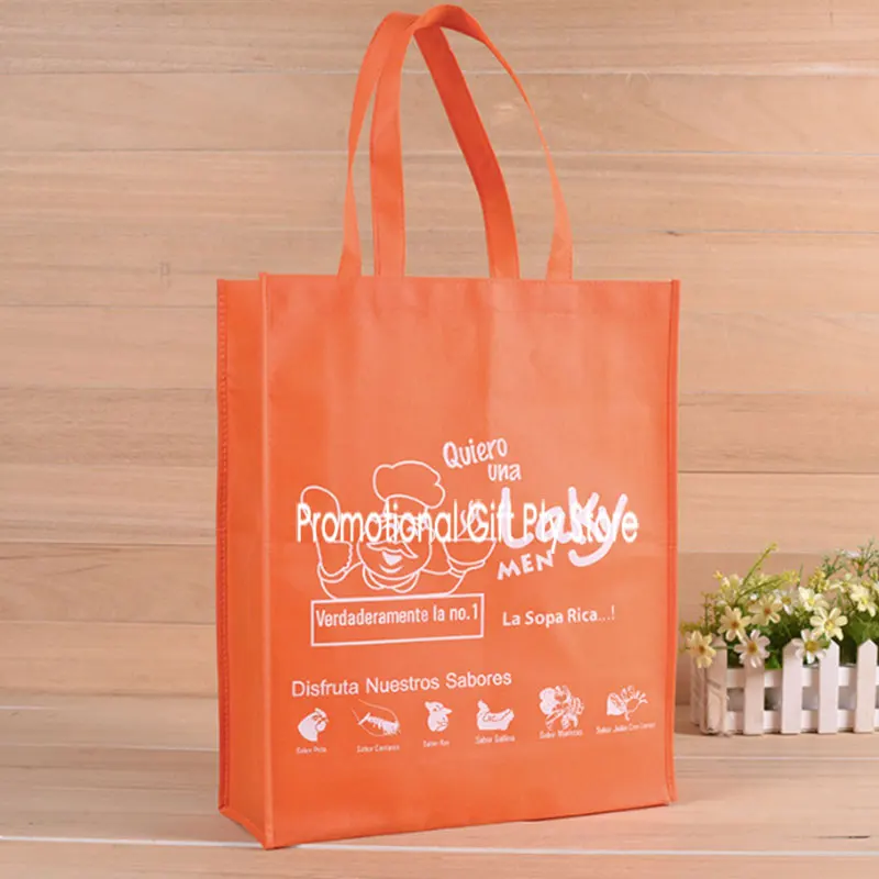 

500pcs/lot Custom Logo Print Non Woven Recycle Bag Promotion Eco-friendly Polypropylene Shopping Bag Tote Pouch Storage Handbag