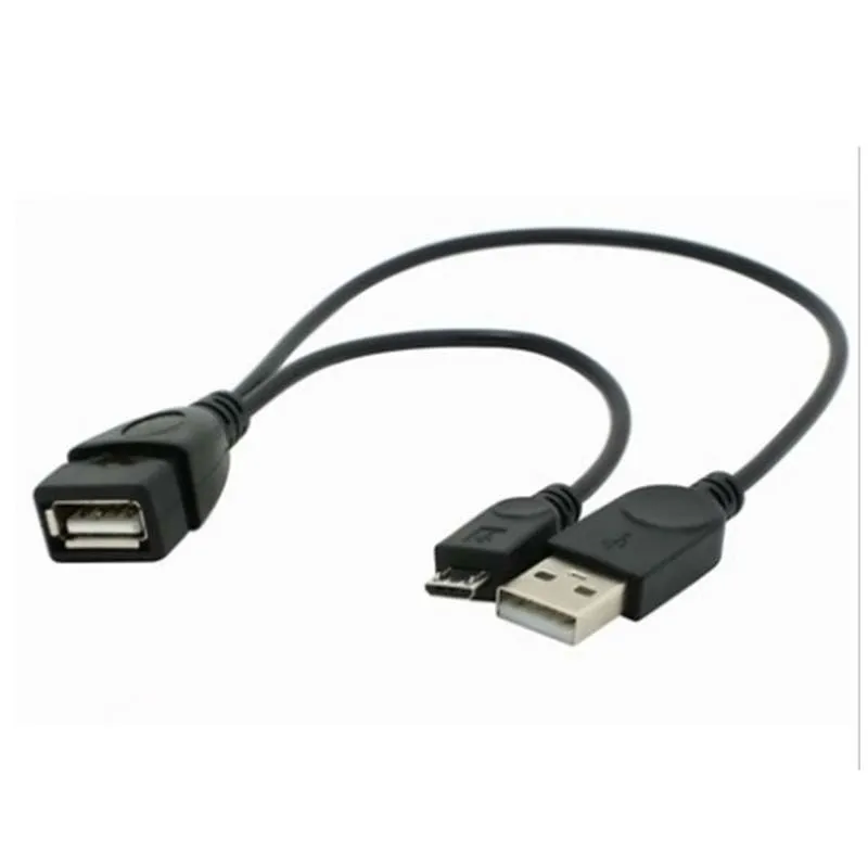 

Micro USB OTG Cable Male + EXTRA Power To Female usb For smartphone tablet connect to External Hard Drive Disk USB drive