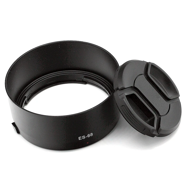 Replacement ES-68 Lens Hood + 49mm Lens Cap for Canon EF 50mm f/1.8 STM Lens